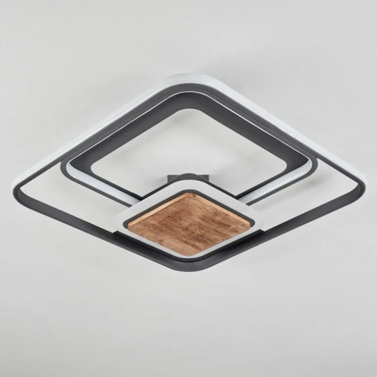 Plafonnier Kassambene LED Anthracite, Écru, 1 lumière