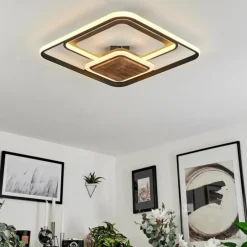 Plafonnier Kassambene LED Anthracite, Écru, 1 lumière