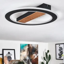 Plafonnier Katila LED Brun, Noir, 1 lumière