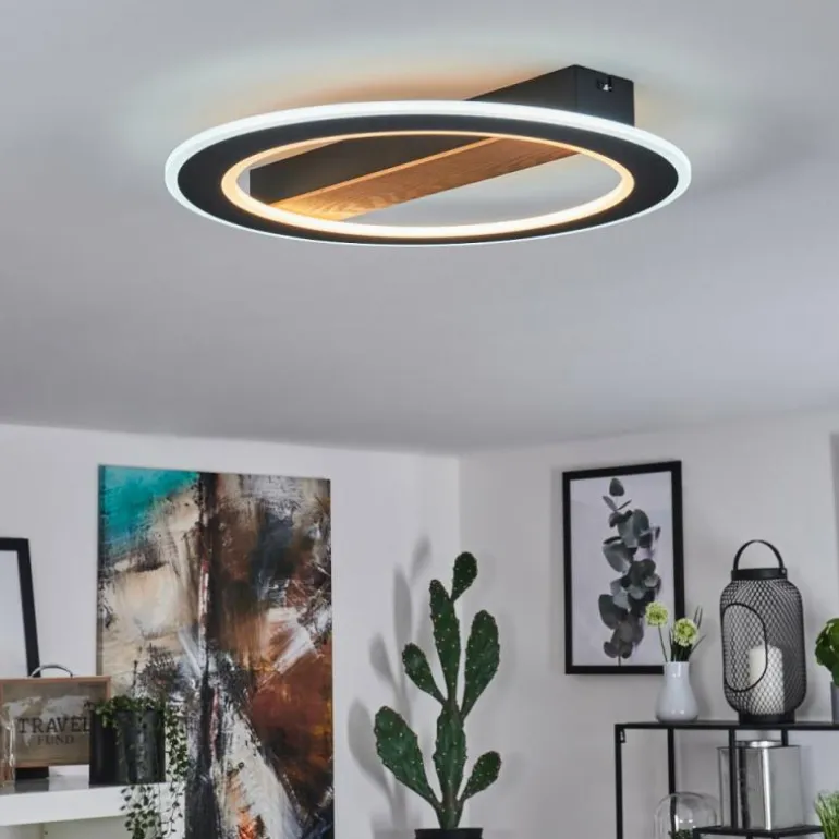 Plafonnier Katila LED Brun, Noir, 1 lumière