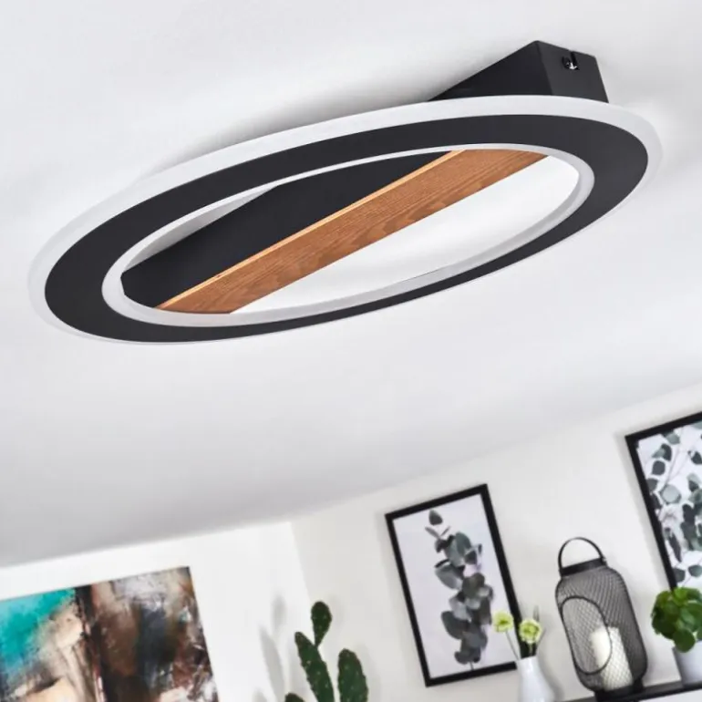Plafonnier Katila LED Brun, Noir, 1 lumière