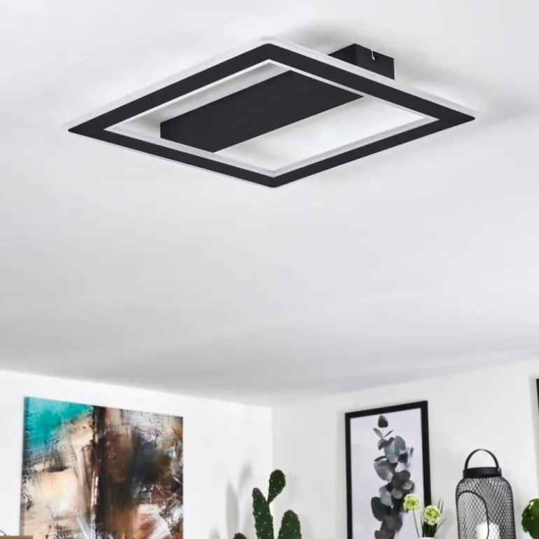 Plafonnier Katila LED Noir, 1 lumière