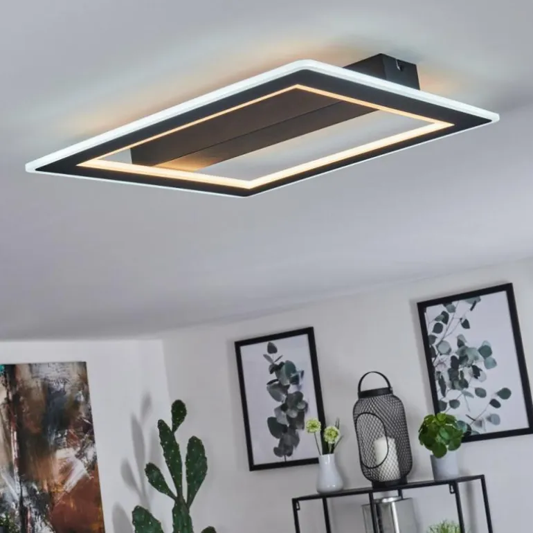 Plafonnier Katila LED Noir, 1 lumière