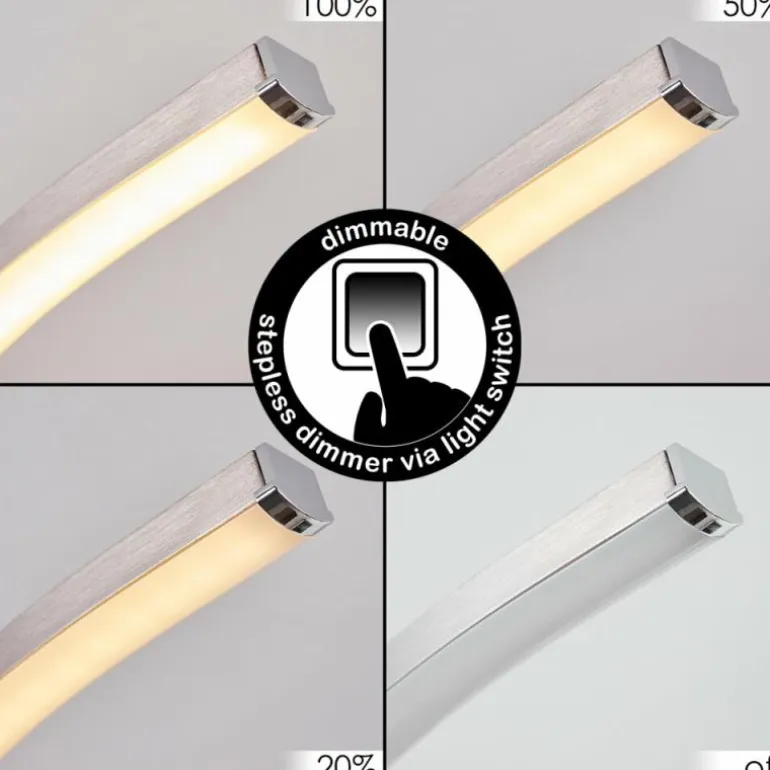 Plafonnier Kereita LED Nickel mat, 1 lumière