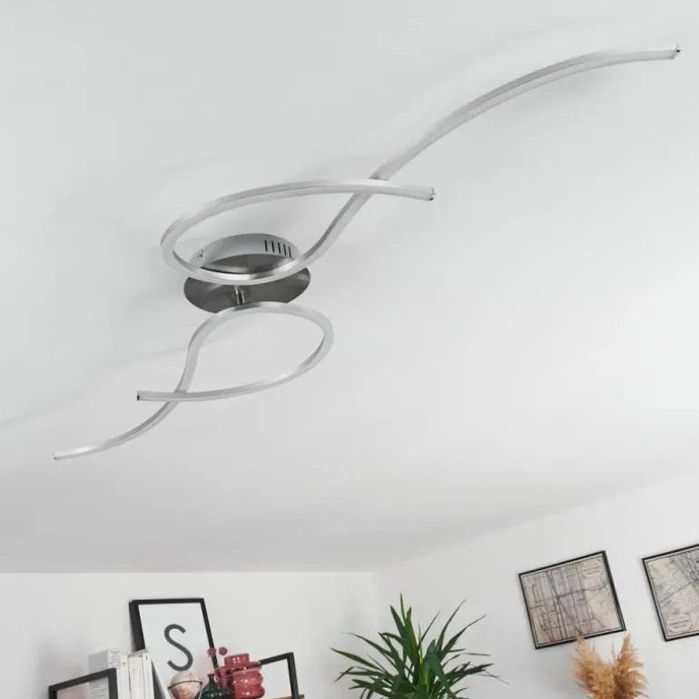 Plafonnier Kereita LED Nickel mat, 1 lumière