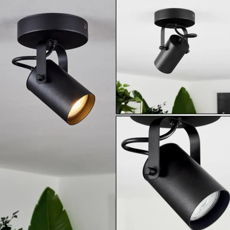 Plafonnier Kergus Noir, 1 lumière