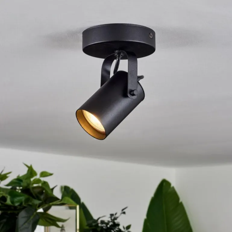 Plafonnier Kergus Noir, 1 lumière