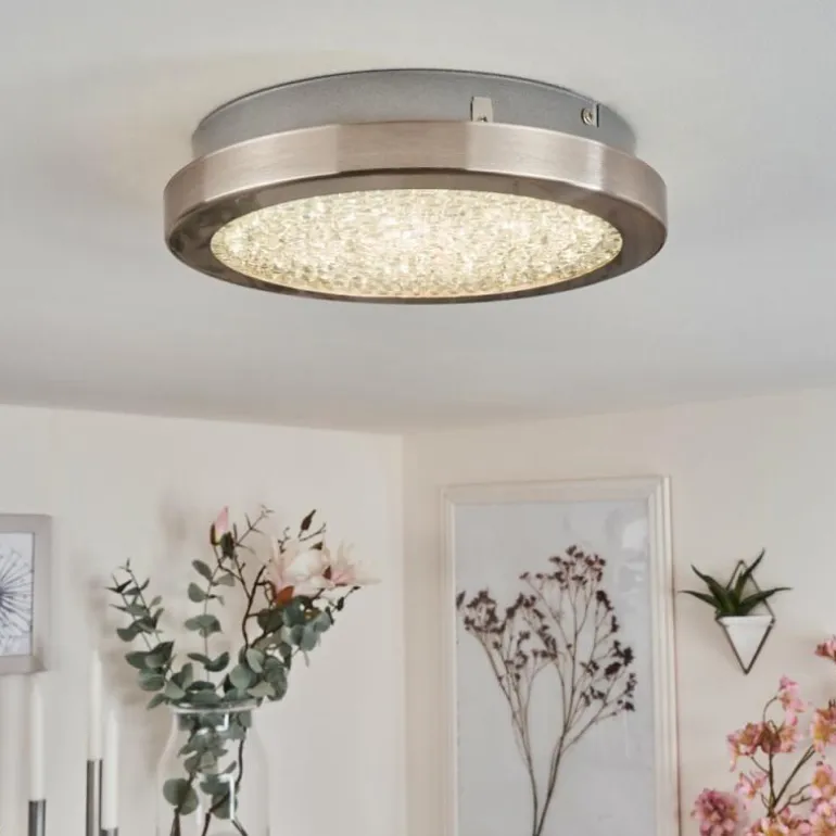 Plafonnier Kerns LED Nickel mat, 1 lumière