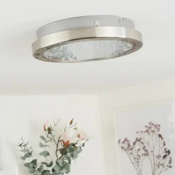 Plafonnier Kerns LED Nickel mat, 1 lumière