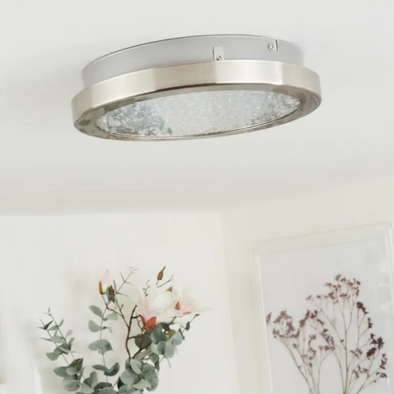 Plafonnier Kerns LED Nickel mat, 1 lumière