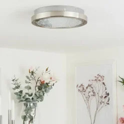 Plafonnier Kerns LED Nickel mat, 1 lumière