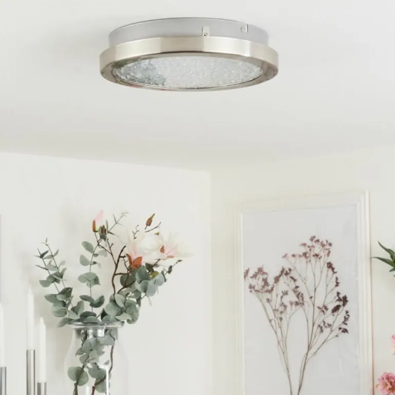 Plafonnier Kerns LED Nickel mat, 1 lumière