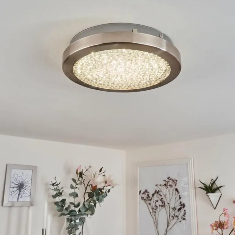 Plafonnier Kerns LED Nickel mat, 1 lumière