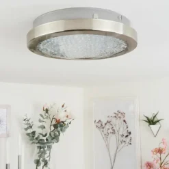 Plafonnier Kerns LED Nickel mat, 1 lumière