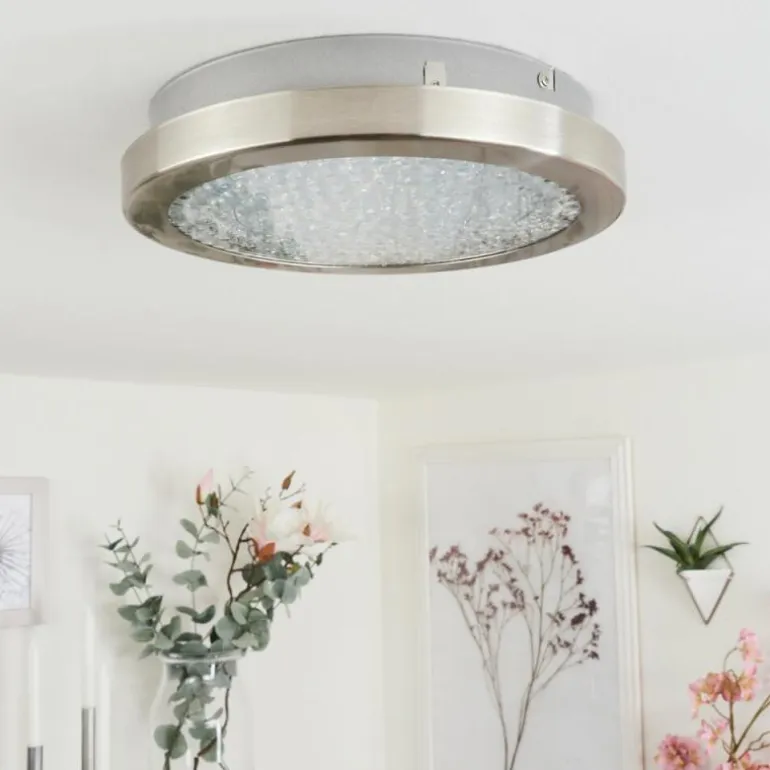 Plafonnier Kerns LED Nickel mat, 1 lumière