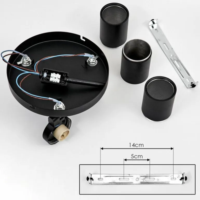 Plafonnier Khnar Noir, 3 lumières