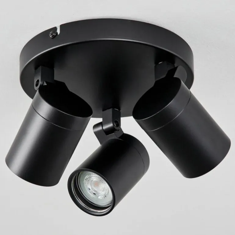 Plafonnier Khnar Noir, 3 lumières