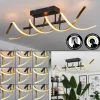 Plafonnier Khovet LED Noir, 1 lumière