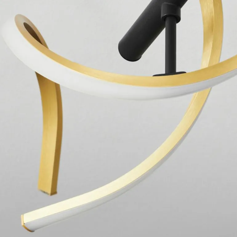Plafonnier Khovet LED Noir, 1 lumière