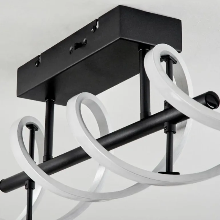 Plafonnier Khovet LED Noir, 1 lumière