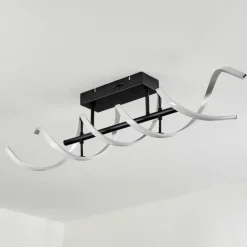 Plafonnier Khovet LED Noir, 1 lumière