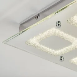 Plafonnier Kingsta LED Chrome, 1 lumière