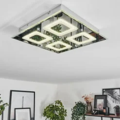 Plafonnier Kingsta LED Chrome, 1 lumière