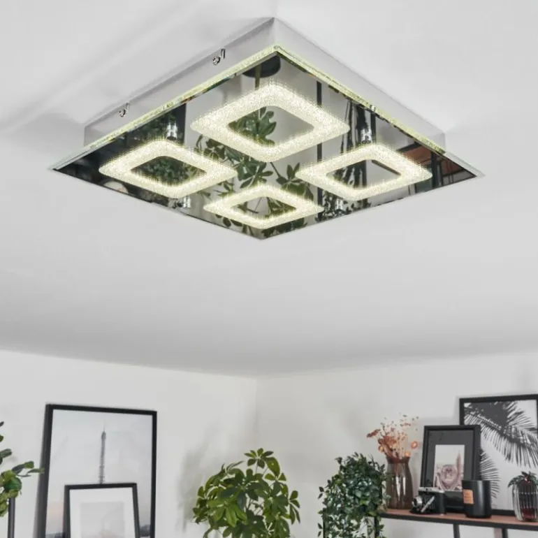 Plafonnier Kingsta LED Chrome, 1 lumière