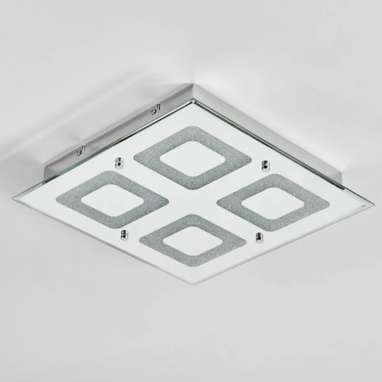 Plafonnier Kingsta LED Chrome, 1 lumière