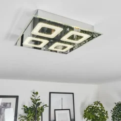 Plafonnier Kingsta LED Chrome, 1 lumière