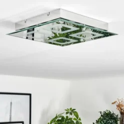 Plafonnier Kingsta LED Chrome, 1 lumière
