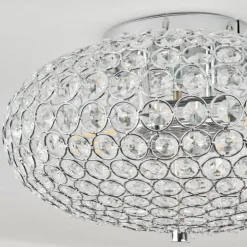 Plafonnier Klamila Chrome, 2 lumières