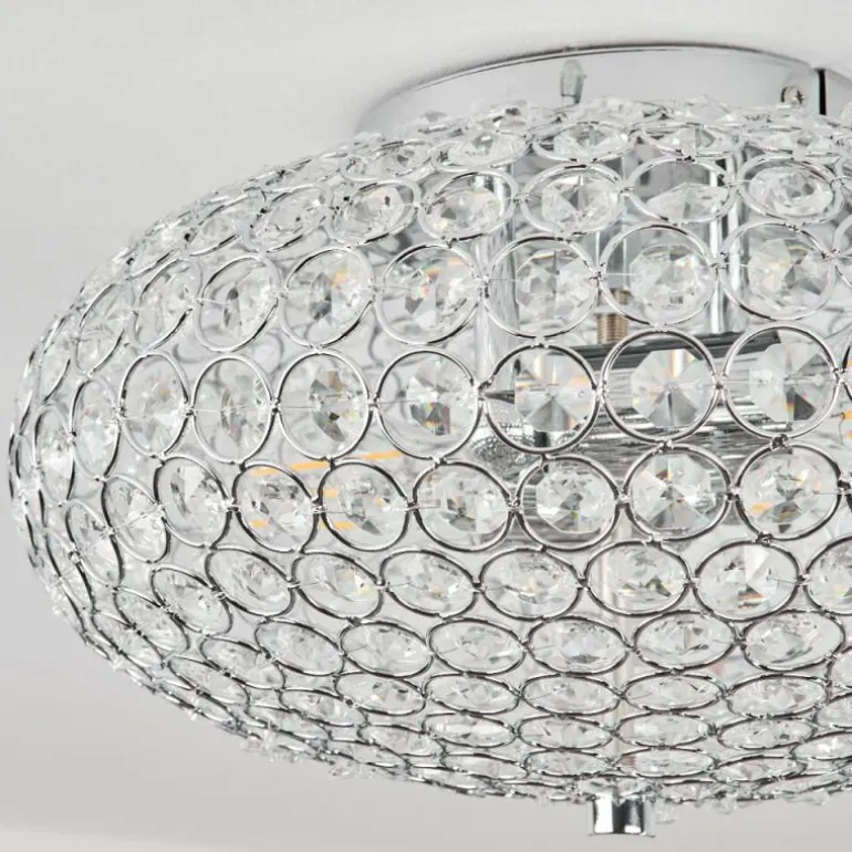 Plafonnier Klamila Chrome, 2 lumières