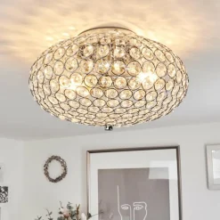 Plafonnier Klamila Chrome, 2 lumières