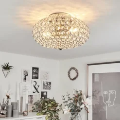 Plafonnier Klamila Chrome, 2 lumières