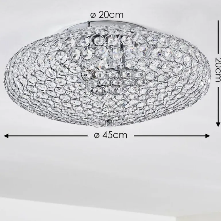 Plafonnier Klamila Chrome, 3 lumières