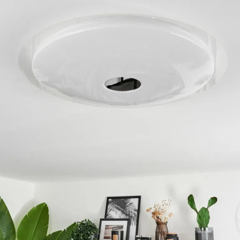 Plafonnier Klosters LED Blanc, 1 lumière, Télécommandes