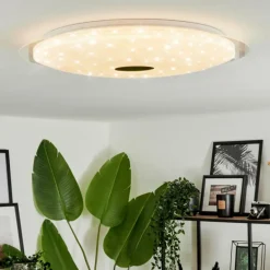 Plafonnier Klosters LED Blanc, 1 lumière, Télécommandes