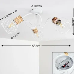 Plafonnier Koler Blanc, 3 lumières