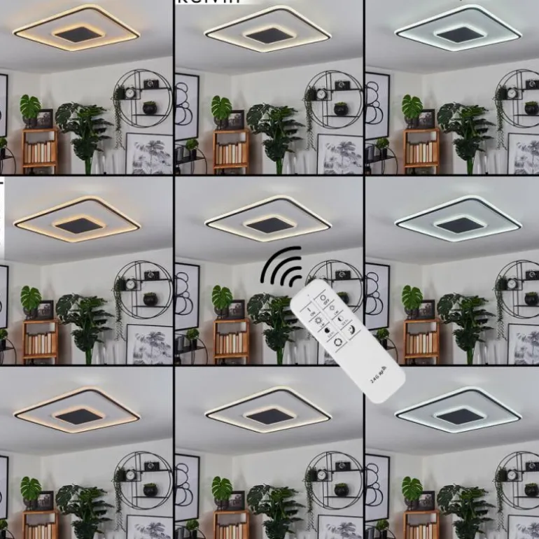 Plafonnier Kolo LED Blanc, 1 lumière, Télécommandes