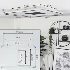 Plafonnier Kolo LED Blanc, 1 lumière, Télécommandes