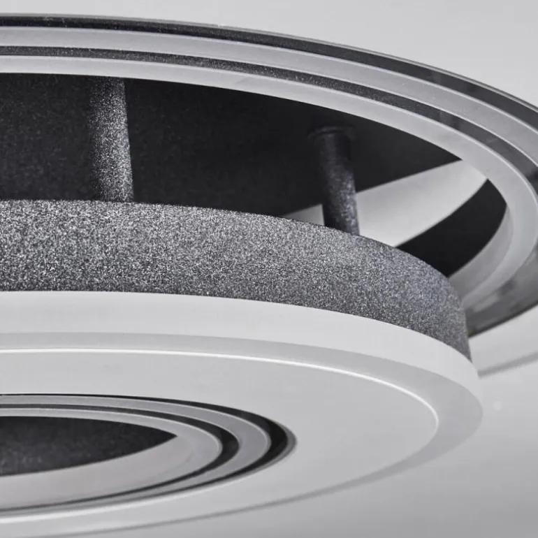 Plafonnier Kolo LED Gris, Blanc, 1 lumière, Télécommandes