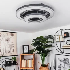 Plafonnier Kolo LED Gris, Blanc, 1 lumière, Télécommandes