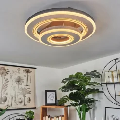Plafonnier Kolo LED Gris, Blanc, 1 lumière, Télécommandes