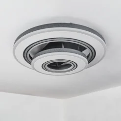 Plafonnier Kolo LED Gris, Blanc, 1 lumière, Télécommandes