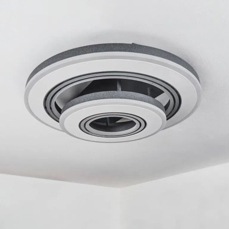 Plafonnier Kolo LED Gris, Blanc, 1 lumière, Télécommandes