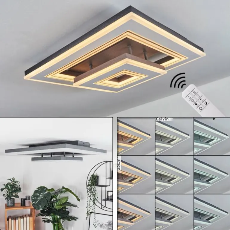 Plafonnier Kolo LED Noir, Blanc, 1 lumière