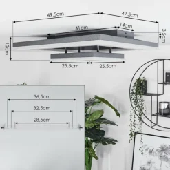 Plafonnier Kolo LED Noir, Blanc, 1 lumière