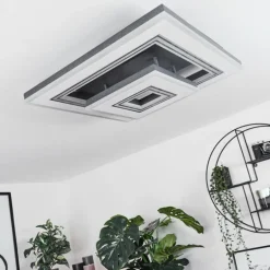 Plafonnier Kolo LED Noir, Blanc, 1 lumière