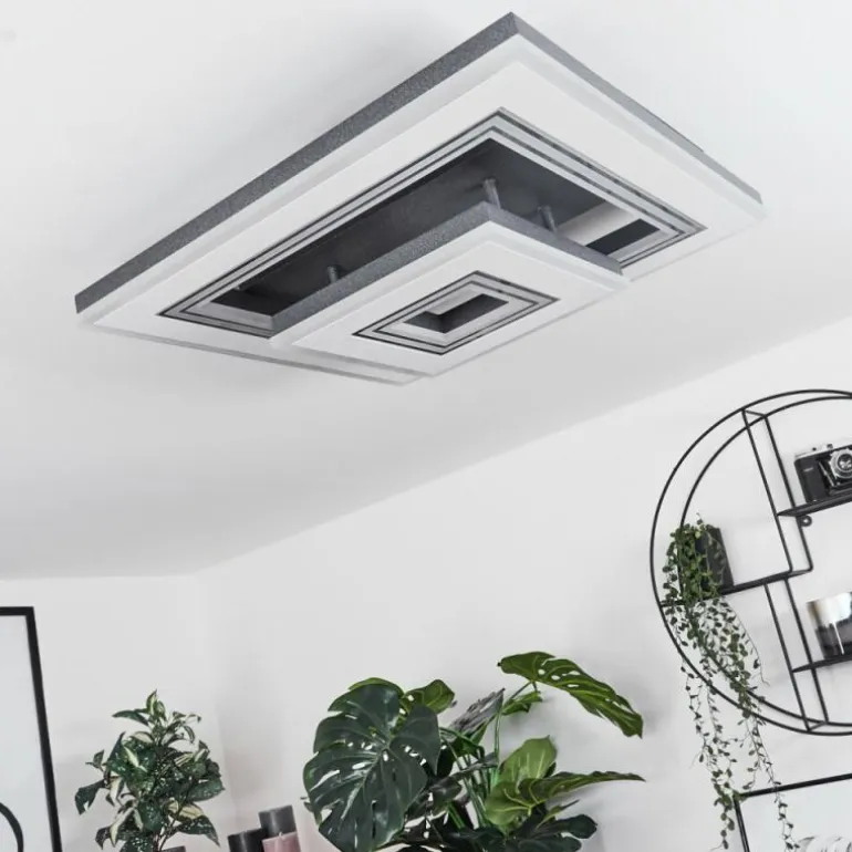 Plafonnier Kolo LED Noir, Blanc, 1 lumière